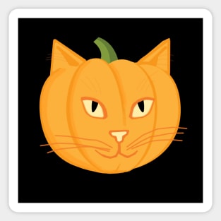 Cat 'O-Lantern Cat Face Pumpkin Jackolantern Cute Cat Sticker